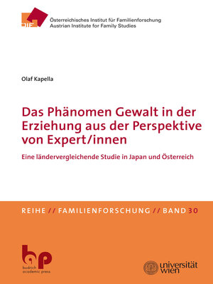 cover image of Das Phänomen Gewalt in der Erziehung aus der Perspektive von Expert/innen